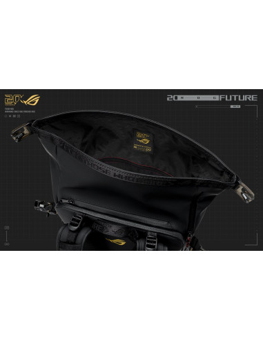 Asus Rog Slash Backpack Edition 20 Plecak Plecak Rolowany Czarny Poliester, Skóra Woskowana (Pull Up)