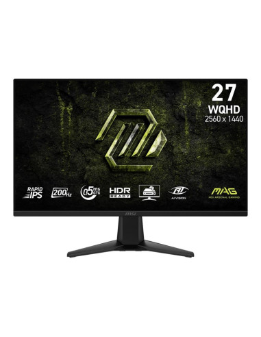 Msi Mag 275Qf E20 Monitor Komputerowy 68,6 Cm (27") 2560 X 1440 Px Wide Quad Hd Lcd Czarny
