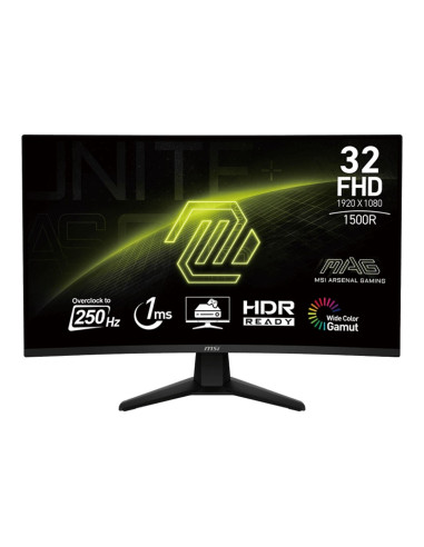 Msi Mag 32C6X Monitor Komputerowy 80 Cm (31.5") 1920 X 1080 Px Full Hd Czarny