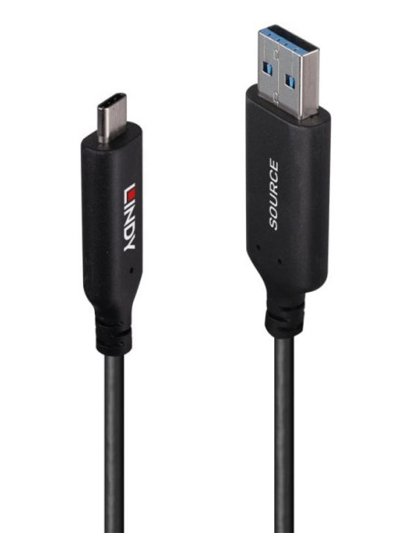 10M Kabel Hybrydowy Usb 3.2 Gen 1 Typu A Do C Lindy