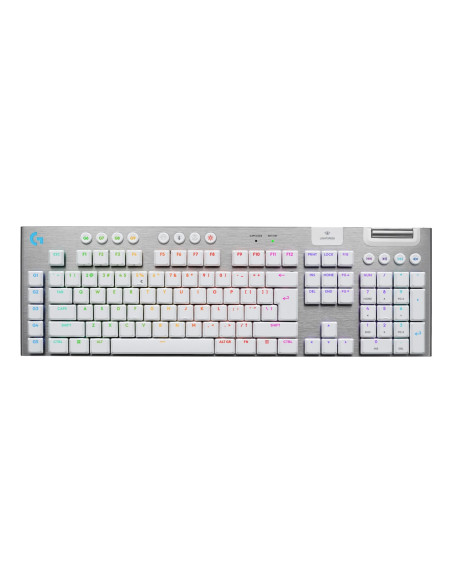 Logitech G G915 X Lightspeed Klawiatura Gaming Usb + Rf Wireless + Bluetooth Qwerty Amerykański Międzynarodowy Biały
