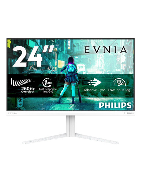 Philips Evnia 3000 24M2N3201Pl/00 Monitor Komputerowy 60,5 Cm (23.8") 1920 X 1080 Px Full Hd Lcd Biały