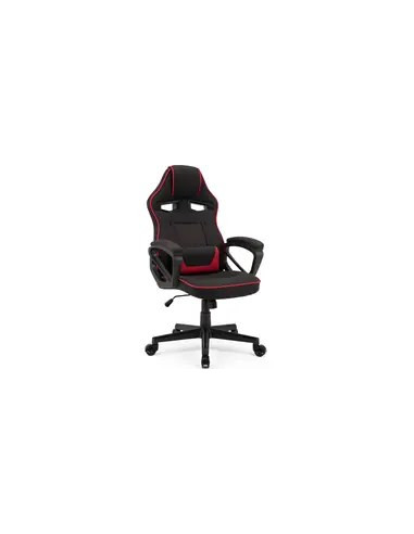 Fotel Sense7 Knight Materiałowy Czarno-Czerwony