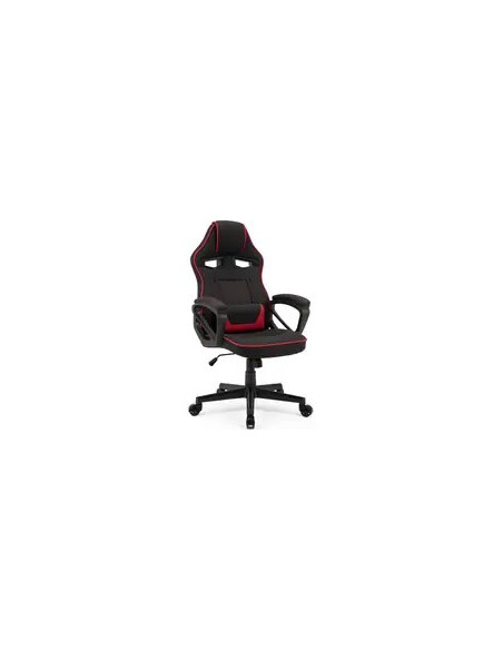 Fotel Sense7 Knight Materiałowy Czarno-Czerwony