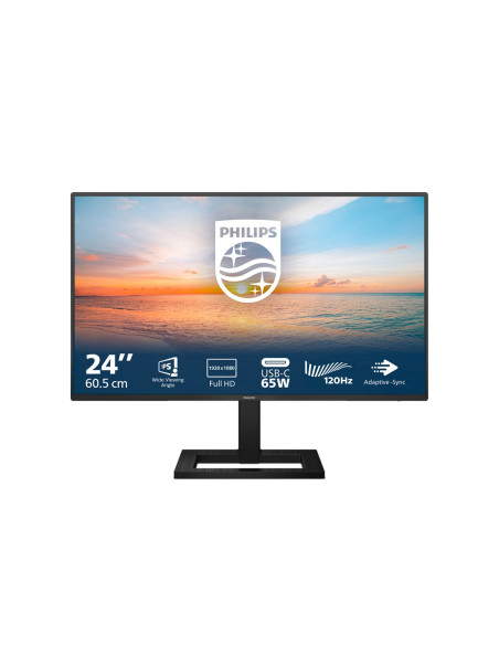 Philips 1000 Series 24E1N1300Ae/00 Monitor Komputerowy 60,5 Cm (23.8") 1920 X 1080 Px Full Hd Lcd Czarny