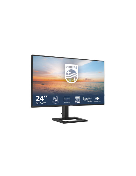 Philips 1000 Series 24E1N1300Ae/00 Monitor Komputerowy 60,5 Cm (23.8") 1920 X 1080 Px Full Hd Lcd Czarny