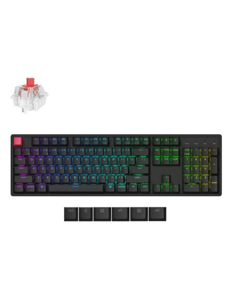 Keychron K10 Qmk V2 Klawiatura Uniwersalne Usb + Rf Wireless + Bluetooth Qwerty Angielski Czarny