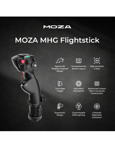 Moza Mhg Flight Stick Drążek Sterowniczy