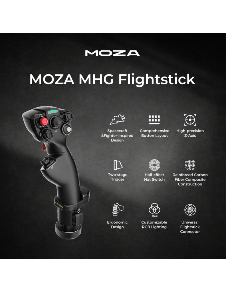 Moza Mhg Flight Stick Drążek Sterowniczy