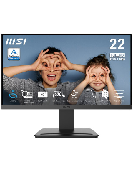 Msi Pro Mp223 E2 Monitor Komputerowy 54,5 Cm (21.4") 1920 X 1080 Px Full Hd Led Czarny