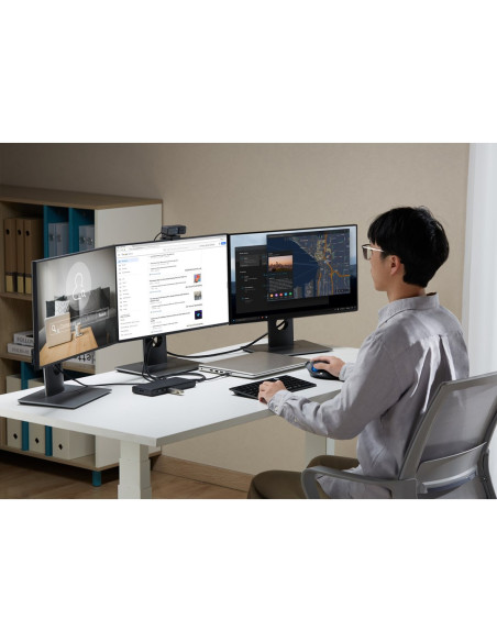 Kensington Potrójna Stacja Dokująca Wideo Bez Sterowników Sd4842P Eq Usb-C 10 Gb/S Z Zasilaniem O Mocy Do 100W