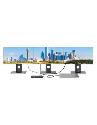 Kensington Potrójna Stacja Dokująca Wideo Bez Sterowników Sd4842P Eq Usb-C 10 Gb/S Z Zasilaniem O Mocy Do 100W