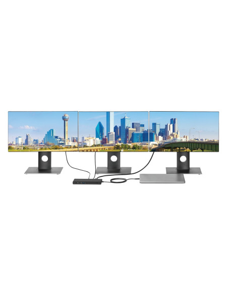 Kensington Potrójna Stacja Dokująca Wideo Bez Sterowników Sd4842P Eq Usb-C 10 Gb/S Z Zasilaniem O Mocy Do 100W