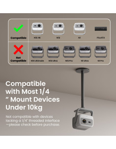 Jmgo Ceiling Mount Uchwyt Do Montażu Projektora Sufit Szary 2