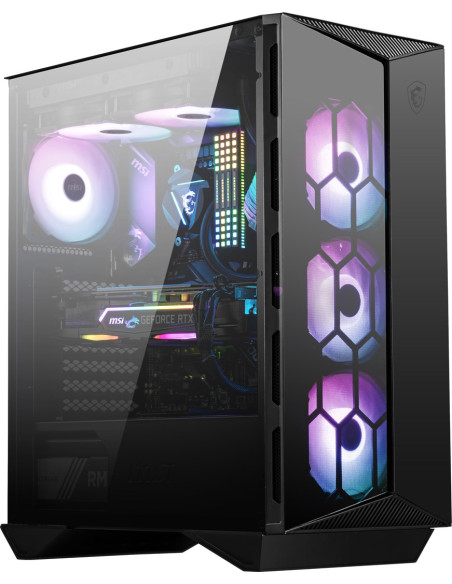 Obudowa Komputerowa Msi Mpg Gungnir 110R Mid Tower Gaming Computer Case Black, Usb 3.2 Gen2 Type C, 4X 120Mm Argb Fan, Mystic Li