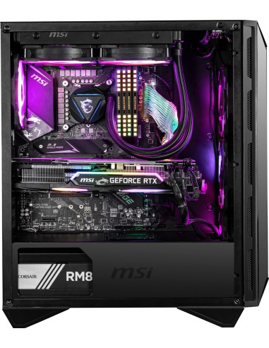 Obudowa Komputerowa Msi Mpg Gungnir 110R Mid Tower Gaming Computer Case Black, Usb 3.2 Gen2 Type C, 4X 120Mm Argb Fan, Mystic Li