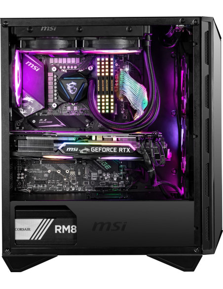 Obudowa Komputerowa Msi Mpg Gungnir 110R Mid Tower Gaming Computer Case Black, Usb 3.2 Gen2 Type C, 4X 120Mm Argb Fan, Mystic Li