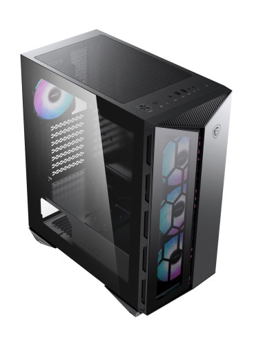 Obudowa Komputerowa Msi Mpg Gungnir 110R Mid Tower Gaming Computer Case Black, Usb 3.2 Gen2 Type C, 4X 120Mm Argb Fan, Mystic Li