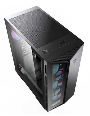 Obudowa Komputerowa Msi Mpg Gungnir 110R Mid Tower Gaming Computer Case Black, Usb 3.2 Gen2 Type C, 4X 120Mm Argb Fan, Mystic Li