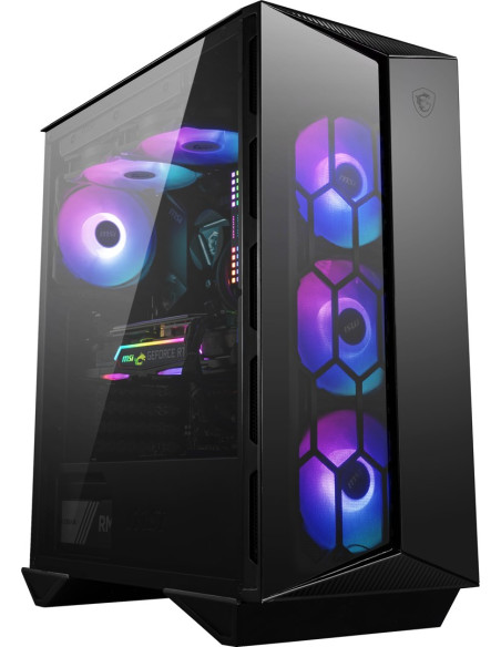 Obudowa Komputerowa Msi Mpg Gungnir 110R Mid Tower Gaming Computer Case Black, Usb 3.2 Gen2 Type C, 4X 120Mm Argb Fan, Mystic Li