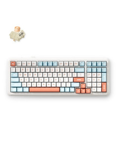 Mchose K99 V2 Klawiatura Gaming Usb + Rf Wireless + Bluetooth Pomarańczowy, Biały