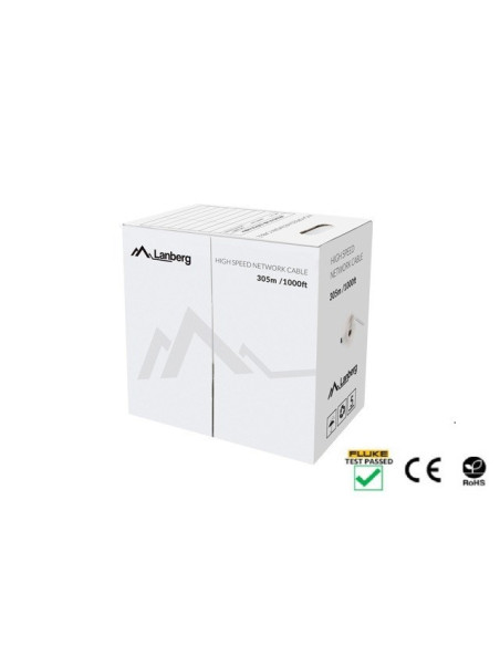 Lanberg Kabel Utp Kat.5E 305M Drut Cu Czarny Fluke Passed Lcu5-12Cu-0305-Bk
