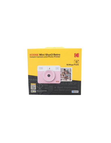 Kodak Mini Shot3 Retro 2In1 Camera & Printer Pink Retail