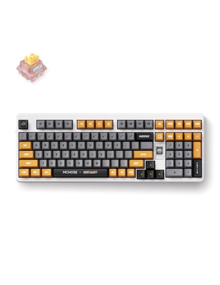 Mchose X Unbox Therapy - Ut98 Klawiatura Gaming Usb + Rf Wireless + Bluetooth Biały