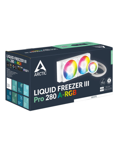 Arctic Liquid Freezer Iii Pro 280 A-Rgb (White) Procesor Chłodnica Cieczy All-In-One 12 Cm Biały 1 Szt.