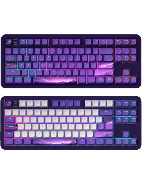 Dark Project Alu87B Celestial, G3Ms Voidstone Switch, Uk/De/At/Es/It/Fi/No/Se/Dk Klawiatura Gaming Usb Qwertz Duński, Angielski,