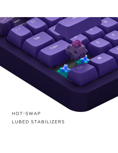 Dark Project Alu87B Celestial, G3Ms Voidstone Switch, Uk/De/At/Es/It/Fi/No/Se/Dk Klawiatura Gaming Usb Qwertz Duński, Angielski,