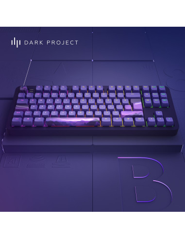 Dark Project Alu87B Celestial, G3Ms Voidstone Switch, Uk/De/At/Es/It/Fi/No/Se/Dk Klawiatura Gaming Usb Qwertz Duński, Angielski,