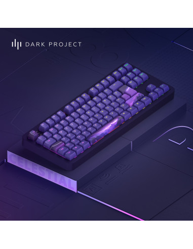 Dark Project Alu87B Celestial, G3Ms Voidstone Switch, Uk/De/At/Es/It/Fi/No/Se/Dk Klawiatura Gaming Usb Qwertz Duński, Angielski,