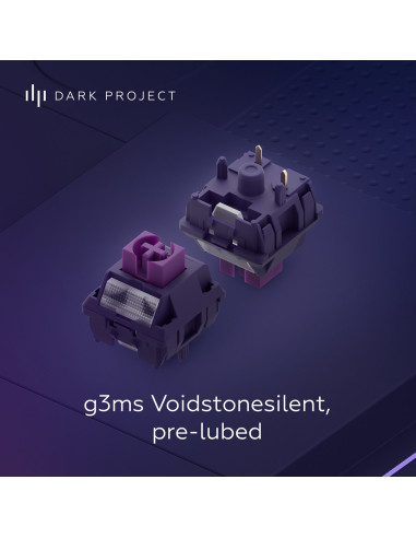 Dark Project Alu87B Celestial, G3Ms Voidstone Switch, Uk/De/At/Es/It/Fi/No/Se/Dk Klawiatura Gaming Usb Qwertz Duński, Angielski,
