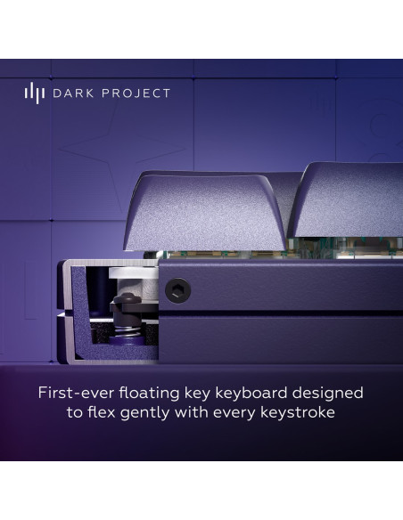 Dark Project Alu87B Celestial, G3Ms Voidstone Switch, Uk/De/At/Es/It/Fi/No/Se/Dk Klawiatura Gaming Usb Qwertz Duński, Angielski,