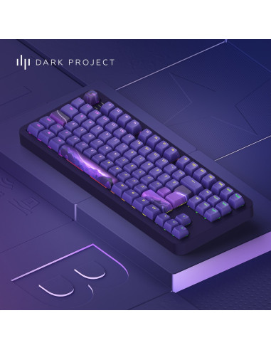 Dark Project Alu87B Celestial, G3Ms Voidstone Switch, Uk/De/At/Es/It/Fi/No/Se/Dk Klawiatura Gaming Usb Qwertz Duński, Angielski,