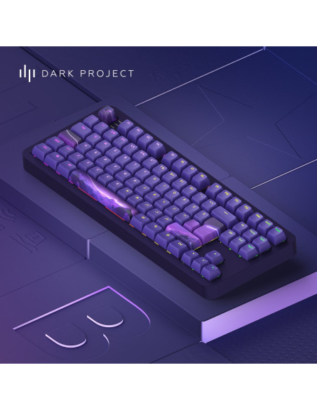 Dark Project Alu87B Celestial, G3Ms Voidstone Switch, Uk/De/At/Es/It/Fi/No/Se/Dk Klawiatura Gaming Usb Qwertz Duński, Angielski,