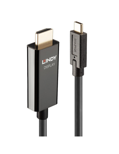 Lindy 43315 Adapter Kablowy 5 M Usb Type-C Hdmi Typu A (Standard) Czarny