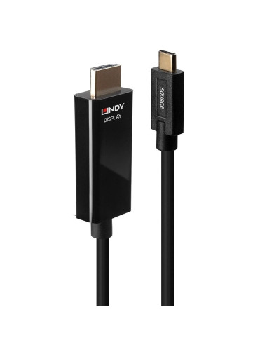 Lindy 43315 Adapter Kablowy 5 M Usb Type-C Hdmi Typu A (Standard) Czarny