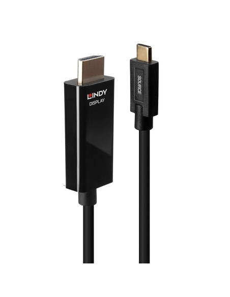 Lindy 43315 Adapter Kablowy 5 M Usb Type-C Hdmi Typu A (Standard) Czarny