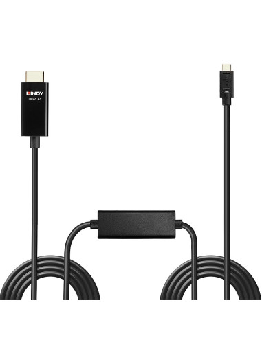 Lindy 43315 Adapter Kablowy 5 M Usb Type-C Hdmi Typu A (Standard) Czarny