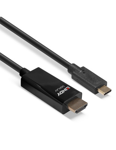 Lindy 43315 Adapter Kablowy 5 M Usb Type-C Hdmi Typu A (Standard) Czarny