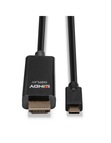 Lindy 43315 Adapter Kablowy 5 M Usb Type-C Hdmi Typu A (Standard) Czarny