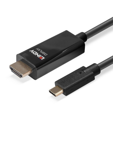Lindy 43315 Adapter Kablowy 5 M Usb Type-C Hdmi Typu A (Standard) Czarny