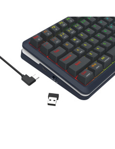 Redragon K708-Rgb-Pro Flekact Klawiatura Usb + Rf Wireless + Bluetooth Czarny