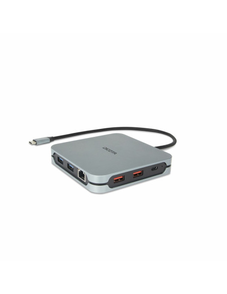 Dicota D32057 Huby I Koncentratory Usb Type-C 10000 Mbit/S Srebrny