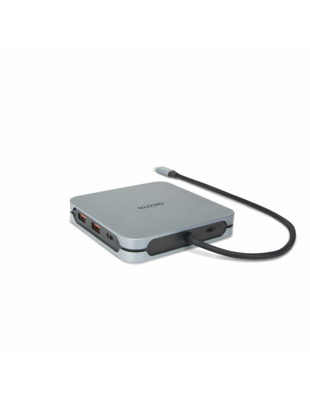 Dicota D32057 Huby I Koncentratory Usb Type-C 10000 Mbit/S Srebrny