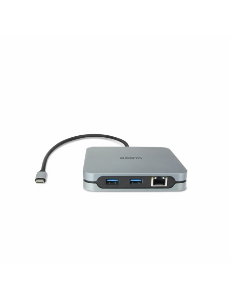 Dicota D32057 Huby I Koncentratory Usb Type-C 10000 Mbit/S Srebrny