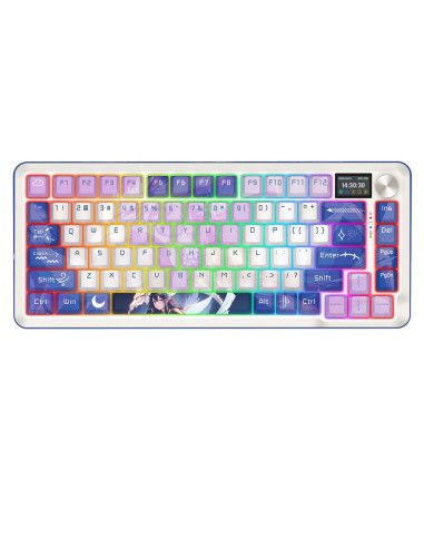 Redragon K708Ak-Rgb-Pro Flekact Klawiatura Usb + Rf Wireless + Bluetooth Biały