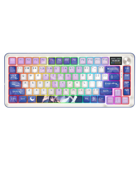 Redragon K708Ak-Rgb-Pro Flekact Klawiatura Usb + Rf Wireless + Bluetooth Biały